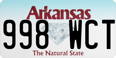 AR license plate 998WCT