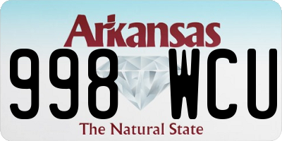 AR license plate 998WCU
