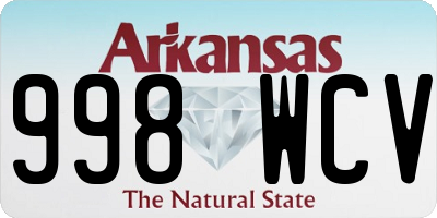 AR license plate 998WCV