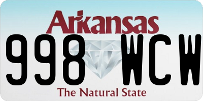 AR license plate 998WCW