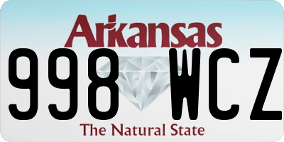 AR license plate 998WCZ