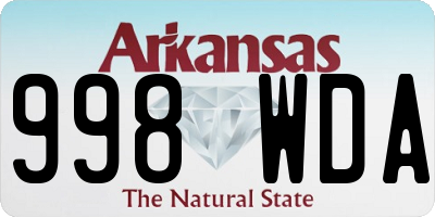 AR license plate 998WDA