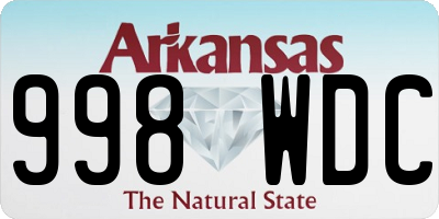 AR license plate 998WDC