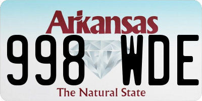 AR license plate 998WDE