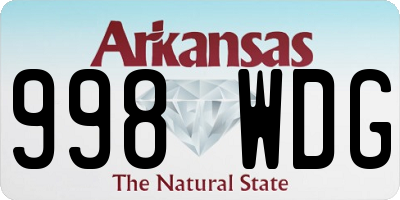 AR license plate 998WDG