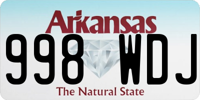 AR license plate 998WDJ