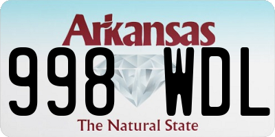 AR license plate 998WDL