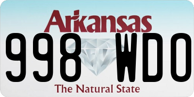AR license plate 998WDO