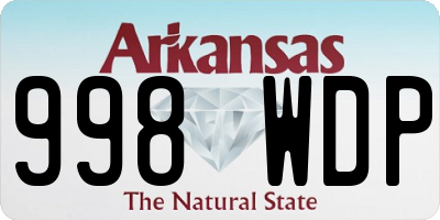 AR license plate 998WDP