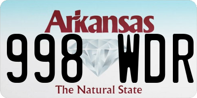 AR license plate 998WDR