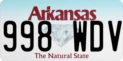 AR license plate 998WDV