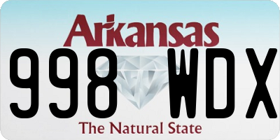 AR license plate 998WDX