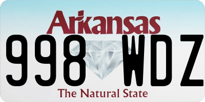 AR license plate 998WDZ