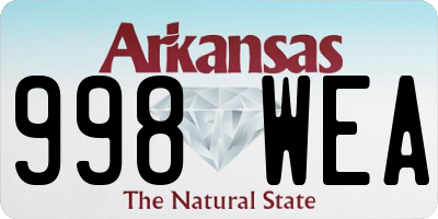 AR license plate 998WEA