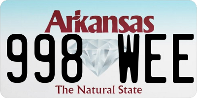 AR license plate 998WEE
