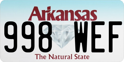 AR license plate 998WEF
