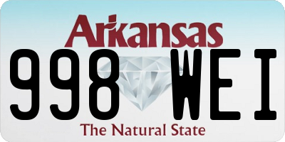 AR license plate 998WEI