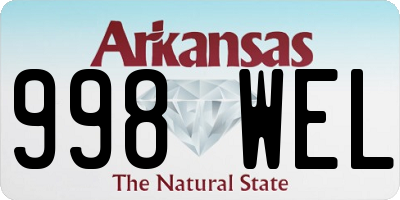 AR license plate 998WEL