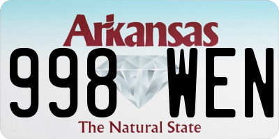 AR license plate 998WEN