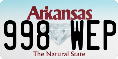 AR license plate 998WEP