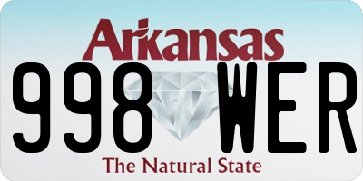 AR license plate 998WER