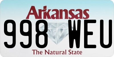 AR license plate 998WEU
