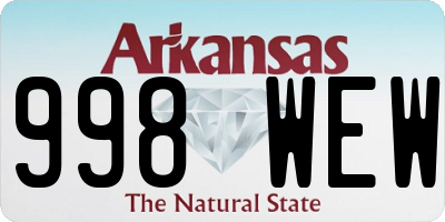 AR license plate 998WEW