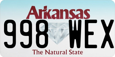 AR license plate 998WEX
