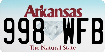 AR license plate 998WFB