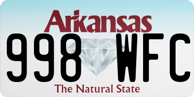 AR license plate 998WFC