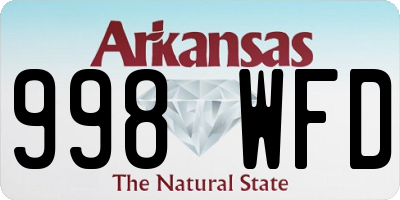 AR license plate 998WFD
