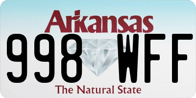 AR license plate 998WFF