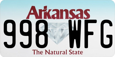 AR license plate 998WFG