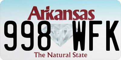 AR license plate 998WFK