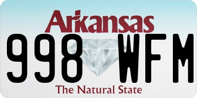 AR license plate 998WFM