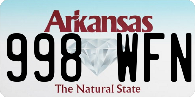 AR license plate 998WFN