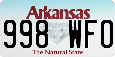 AR license plate 998WFO