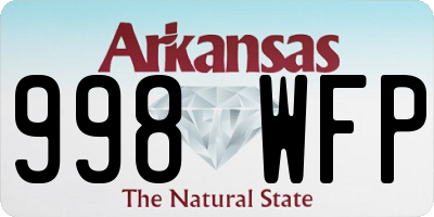 AR license plate 998WFP