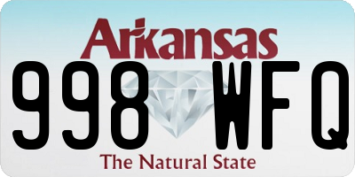 AR license plate 998WFQ