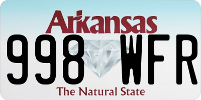 AR license plate 998WFR