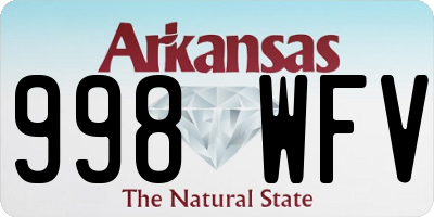AR license plate 998WFV