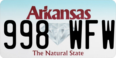 AR license plate 998WFW