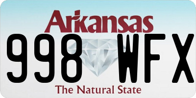 AR license plate 998WFX