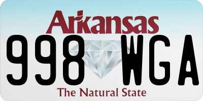AR license plate 998WGA