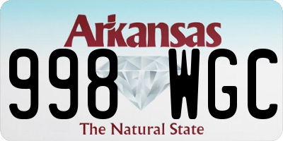 AR license plate 998WGC