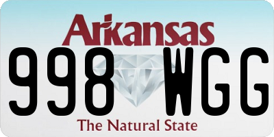 AR license plate 998WGG