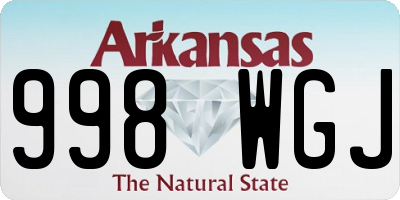 AR license plate 998WGJ