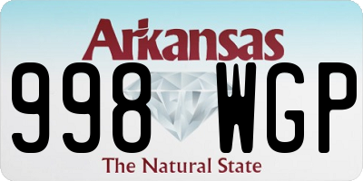 AR license plate 998WGP