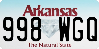 AR license plate 998WGQ