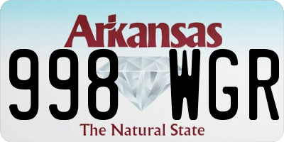 AR license plate 998WGR